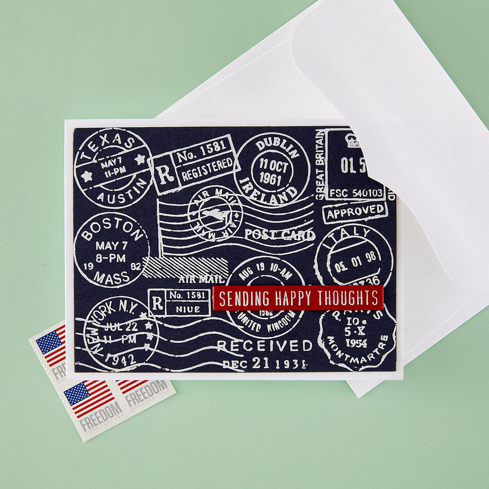 Spellbinders - Delivering Wishes Press Plate & Die Set - BetterPress Society June 2026