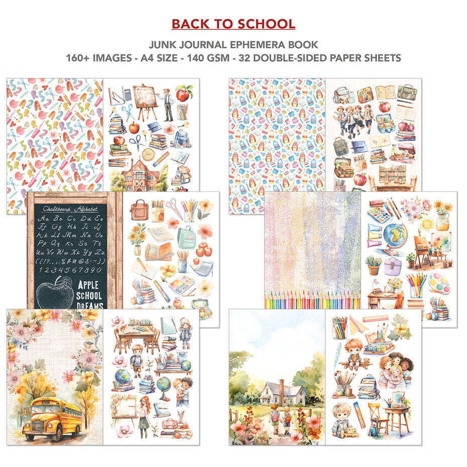 Ciao Bella Back to School Junk Journal Book (CBB012)