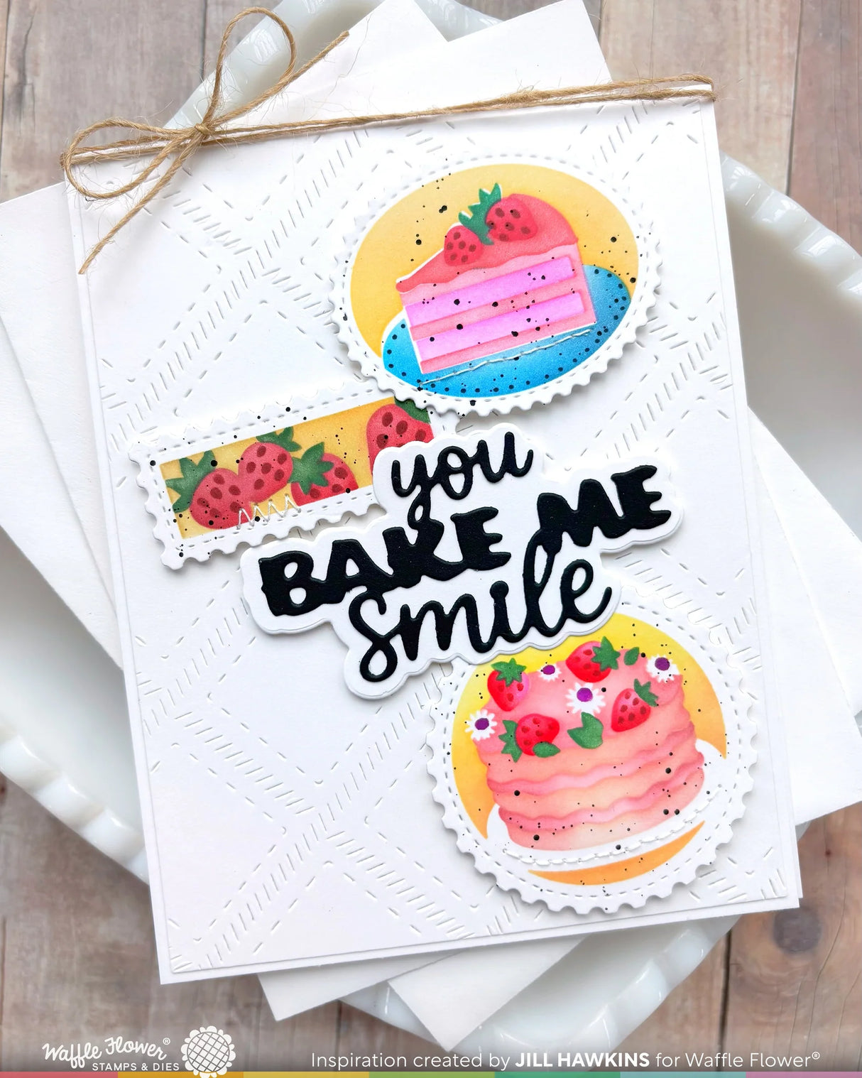 Waffle Flower Craft Bake Me Happy Word Die