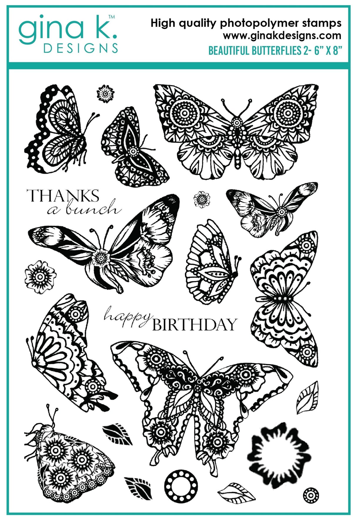 Gina K Designs Bundle- BEAUTIFUL BUTTERFLIES 2 - Retired
