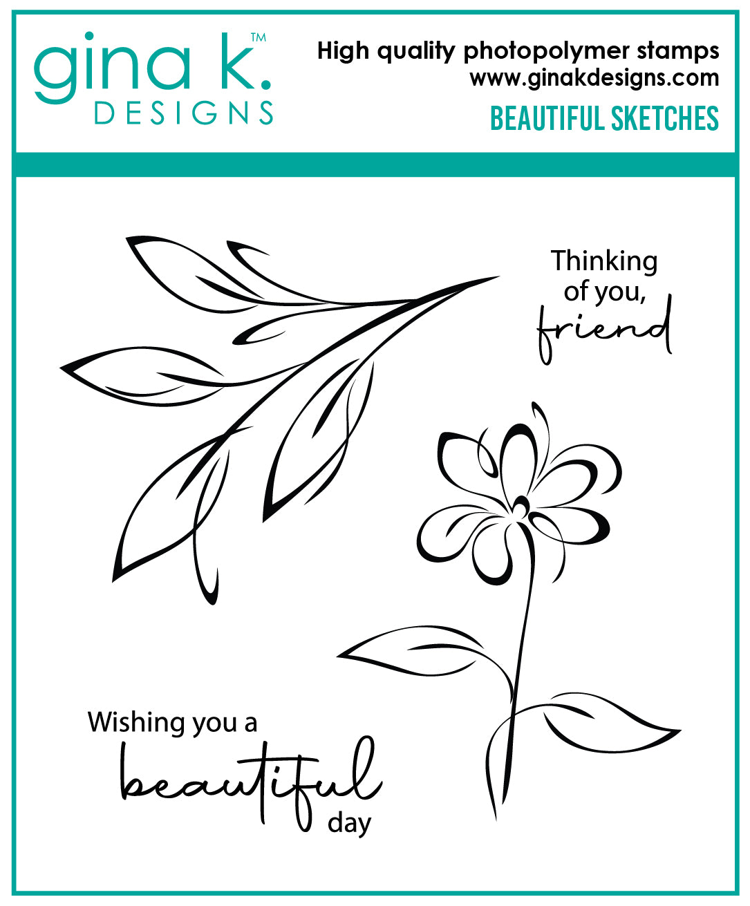 Gina K Designs STAMPS- Beautiful Sketches