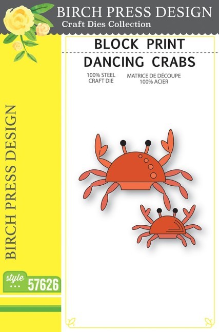 Birch Press Design Block Print Dancing Crabs