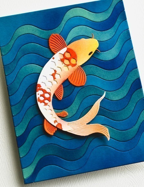 Birch Press Design Block Print Elegant Koi