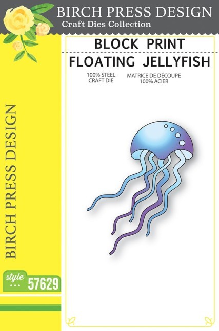 Birch Press Design Block Print Floating Jellyfish