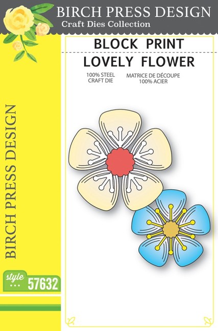 Birch Press Design Block Print Lovely Flower
