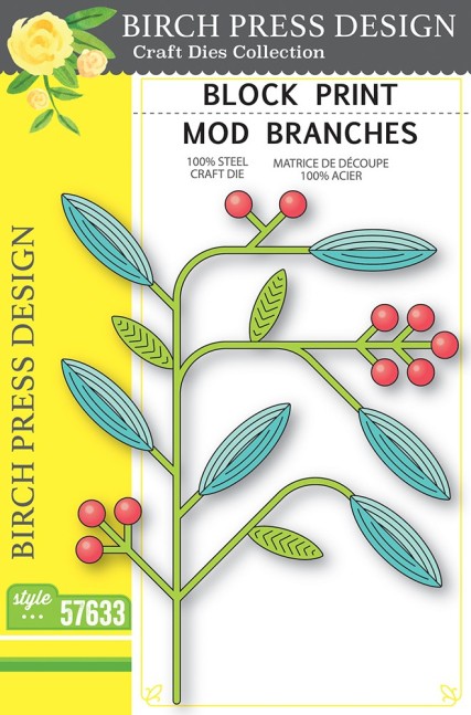 Birch Press Design Block Print Mod Branches