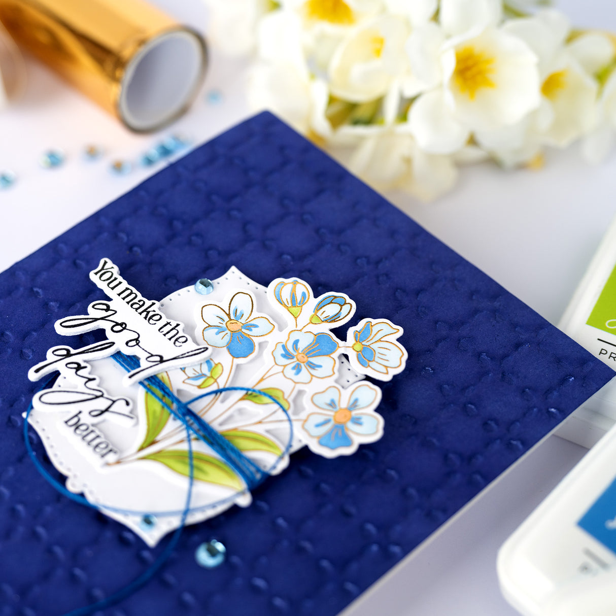 Pinkfresh Studio Blossom Medallion Stamp / Die/ Stencil Bundle