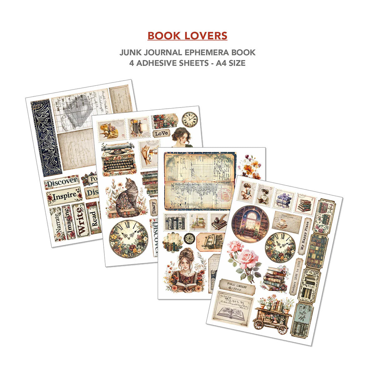 Ciao Bella Book Lovers- Junk Journal & Ephemera Book A4 32/Pkg