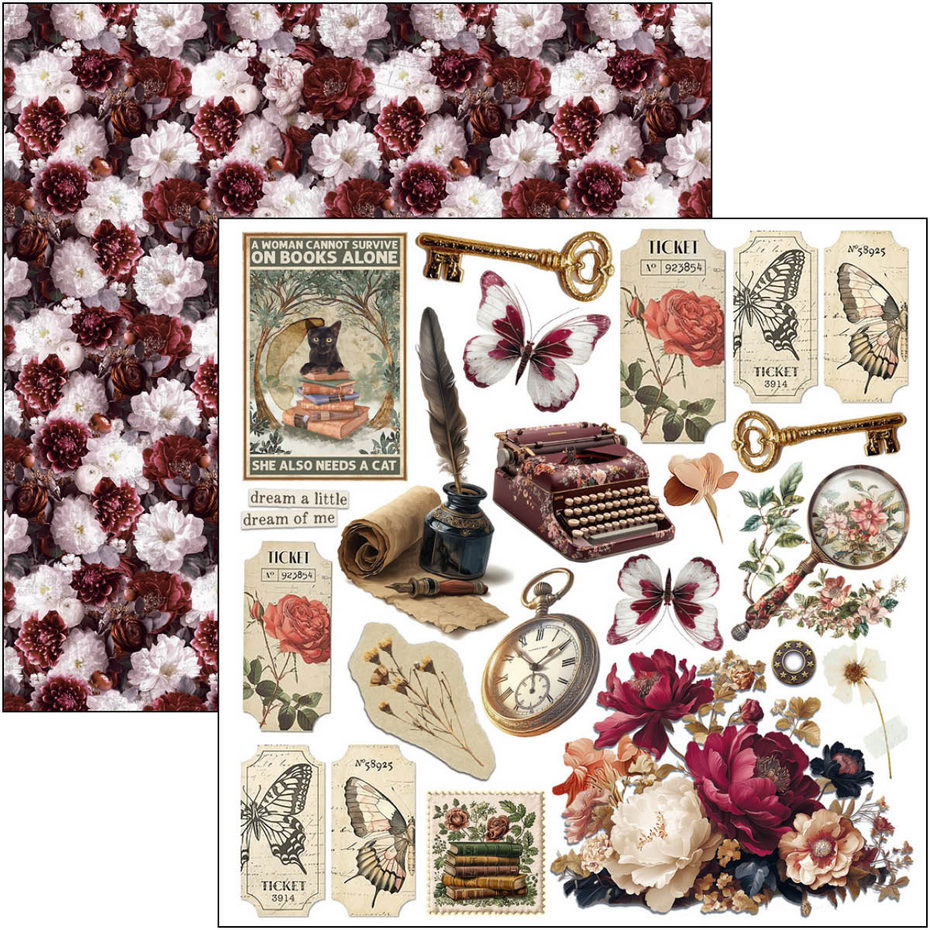 Ciao Bella Book Lovers 6x6 Inch Fussy Cut Pad (24pcs) (CBQE091)