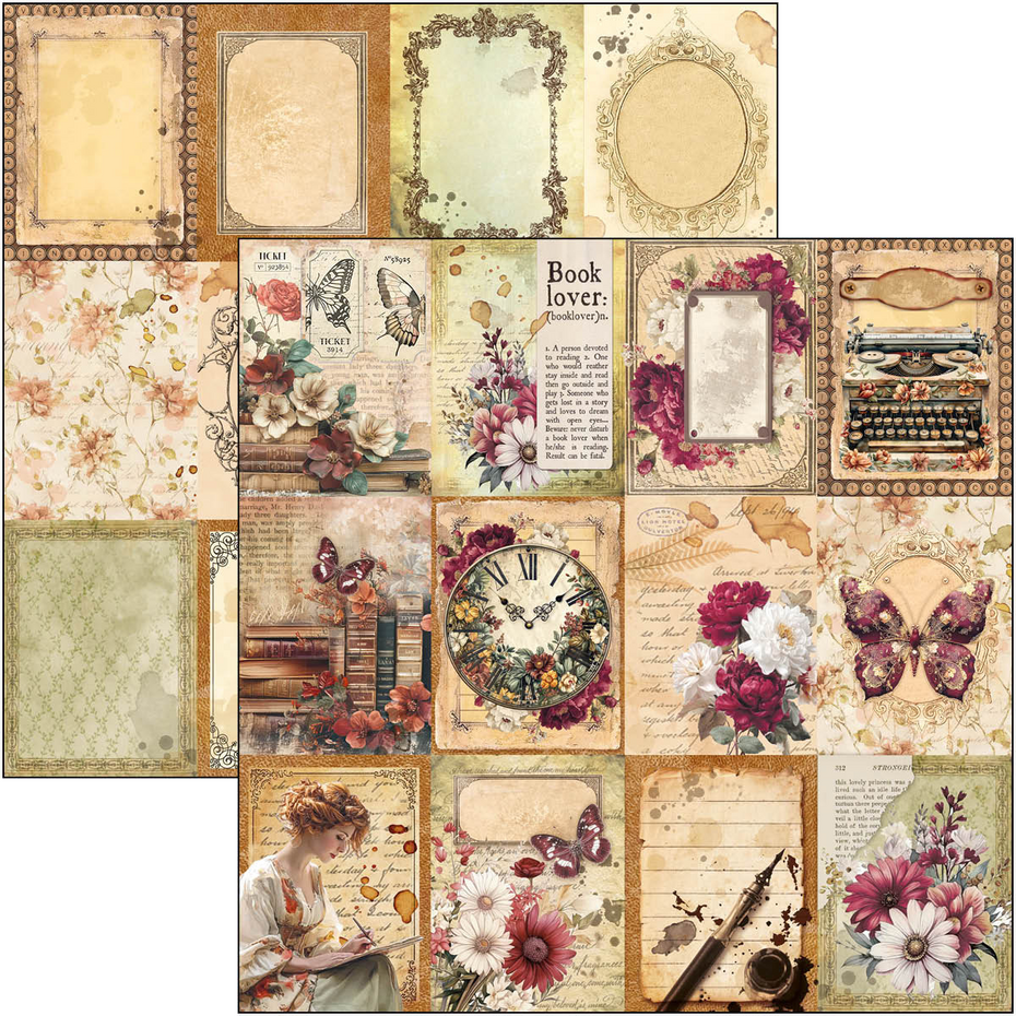 Ciao Bella Book Lovers Pad 8x8 Inch Paper Pad (12pcs) (CBH091)