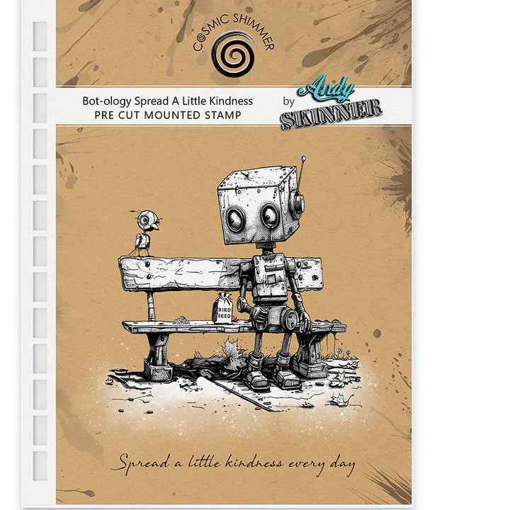 Katy Sue Designs Andy Skinner Bot-ology Spread A Little Kindness Pre Cut Rubber Stamp Set by Andy Skinner