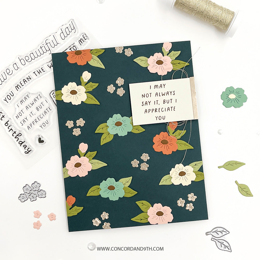 Concord & 9th Briar & Blooms Stamp Set (3" x 4") & Die Bundle