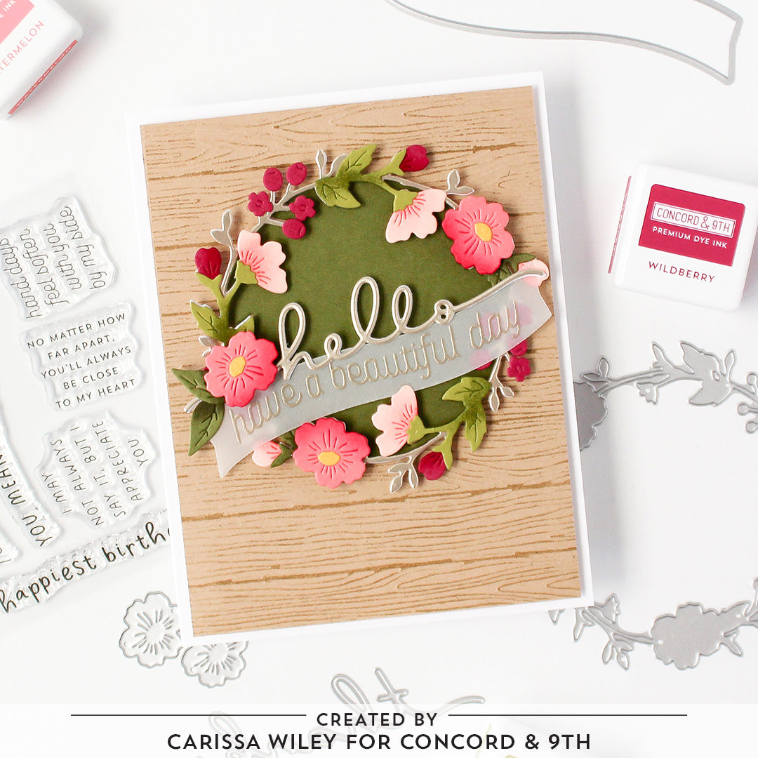 Concord & 9th Briar & Blooms Stamp Set (3" x 4") & Die Bundle