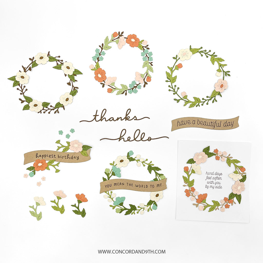 Concord & 9th Briar & Blooms Stamp Set (3" x 4") & Die Bundle