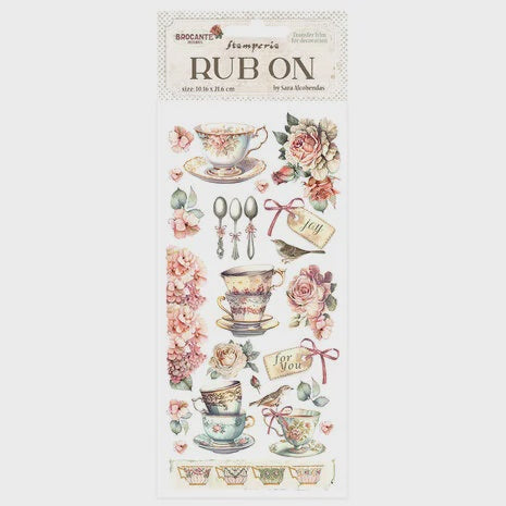 Stamperia Rub-on cm 10,16x21,6 - Brocante Antiques ceramic cups