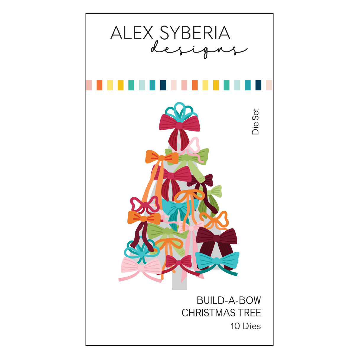 Alex Syberia Designs Build-a-Bow Christmas Tree Die Set