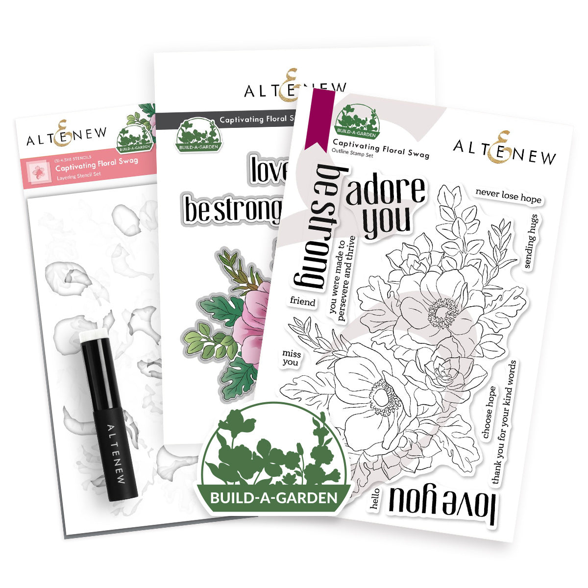 Altenew Build-A-Garden: Captivating Floral Swag & Add-on Die Bundle