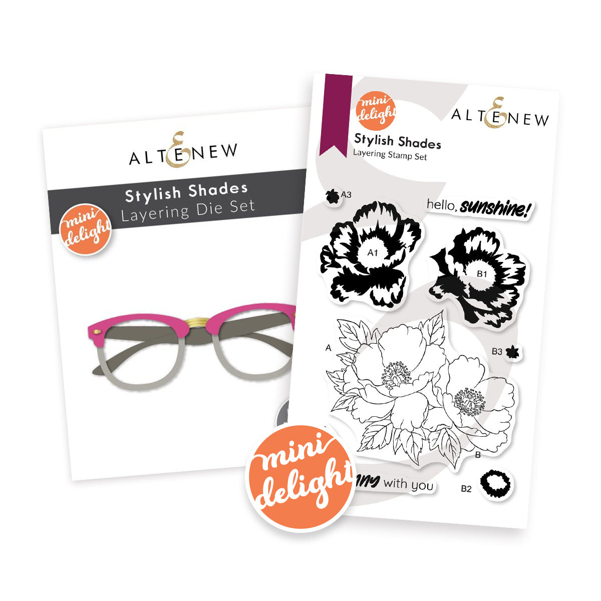 Altenew Mini Delight: Stylish Shades Stamp & Die Set