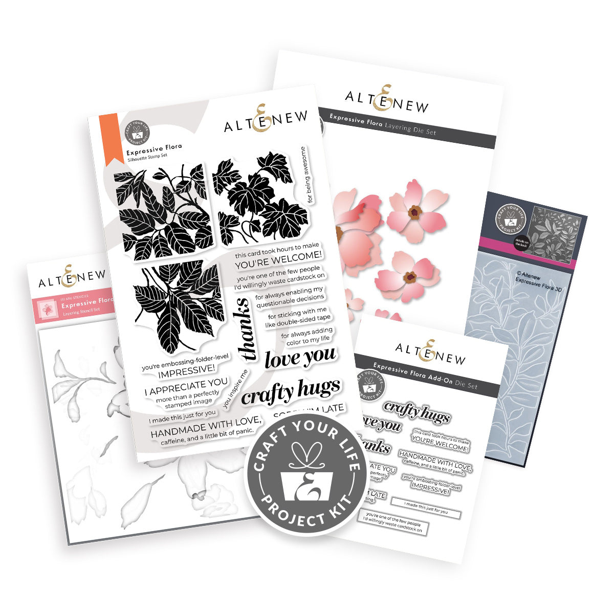 Altenew Craft Your Life Project Kit: Expressive Flora & Add-on Die Bundle - ALT11641BN