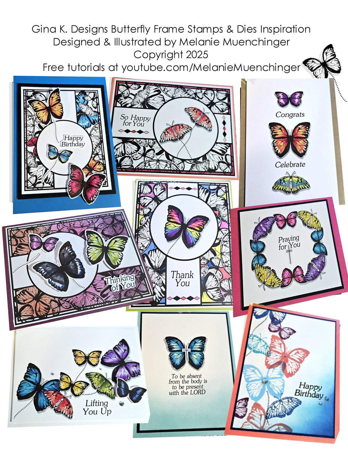 Gina K Designs BUNDLE- Butterfly Frame