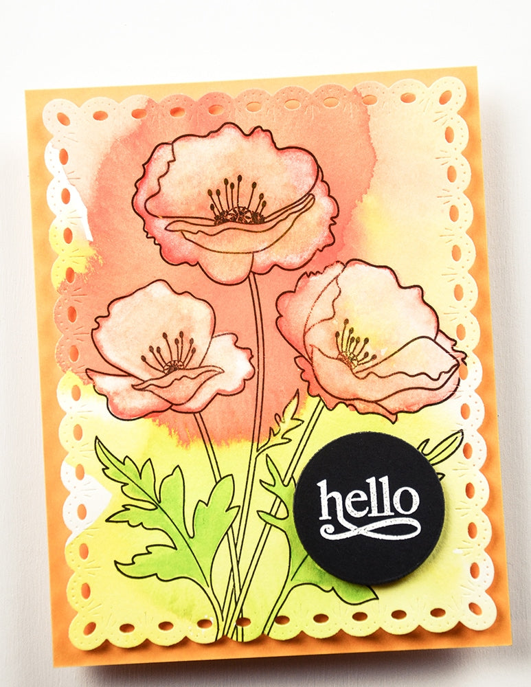 Memory box CL5281D – Playful Poppies Clear Stamp & Die Set