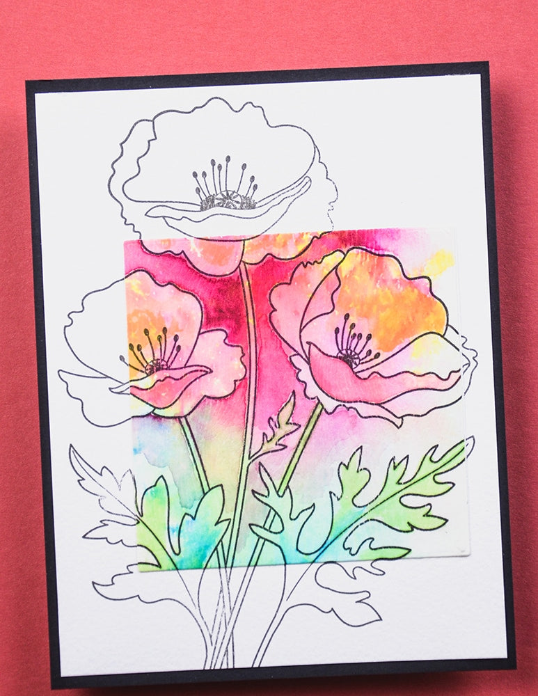 Memory box CL5281D – Playful Poppies Clear Stamp & Die Set