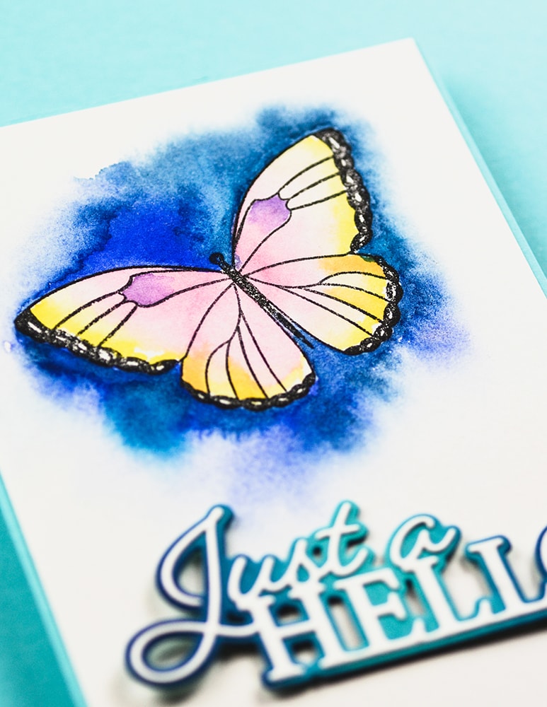 Memory Box CL5289D Hello Butterfly Stamp and Die set