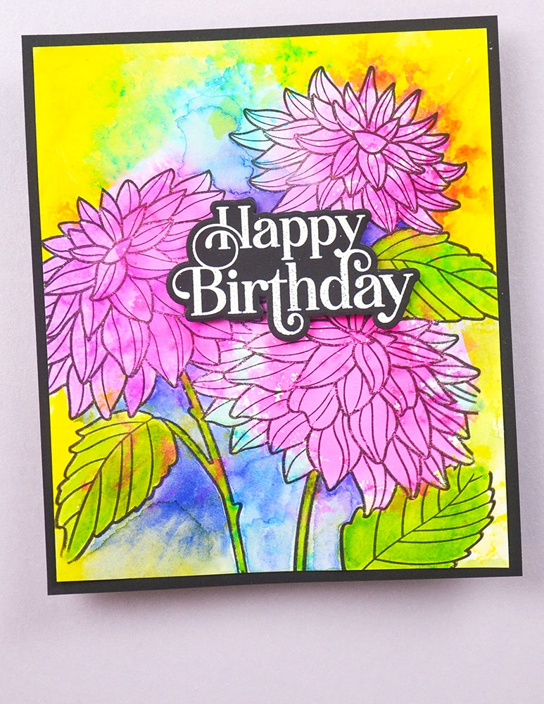 Memory Box Dahlia Stems Stencil Set