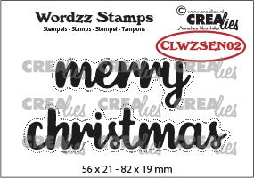 Crealies Wordzz Stamps English No. 2 Merry Christmas (CLWZSEN02)