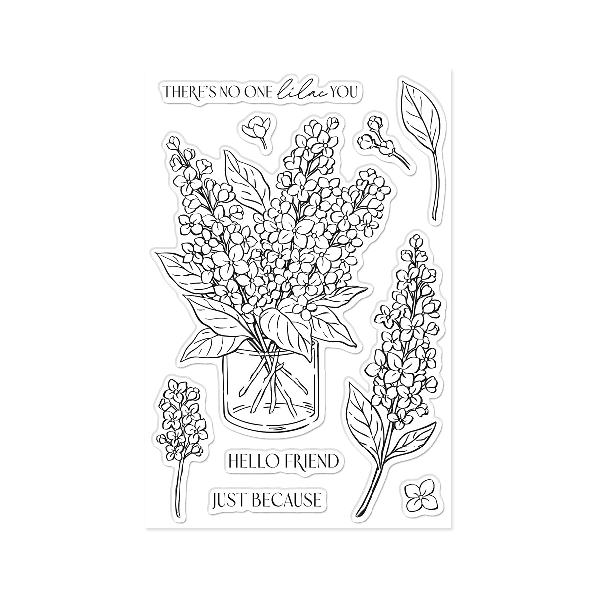 Hero Arts No One Lilac You Stamp & Cut Set