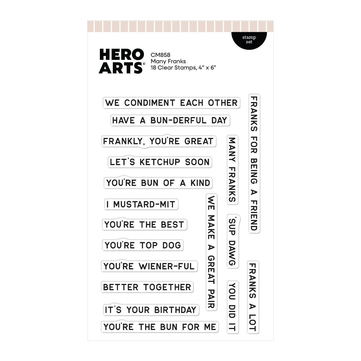 Hero Arts Many Franks Clear Stamp Set