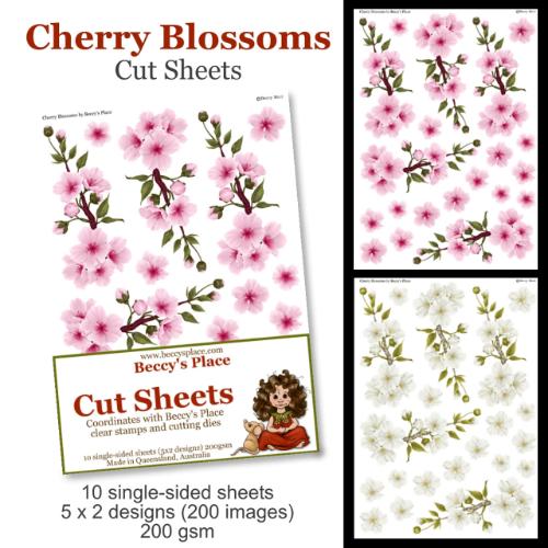 Beccy’s Place Cherry Blossoms cut sheets
