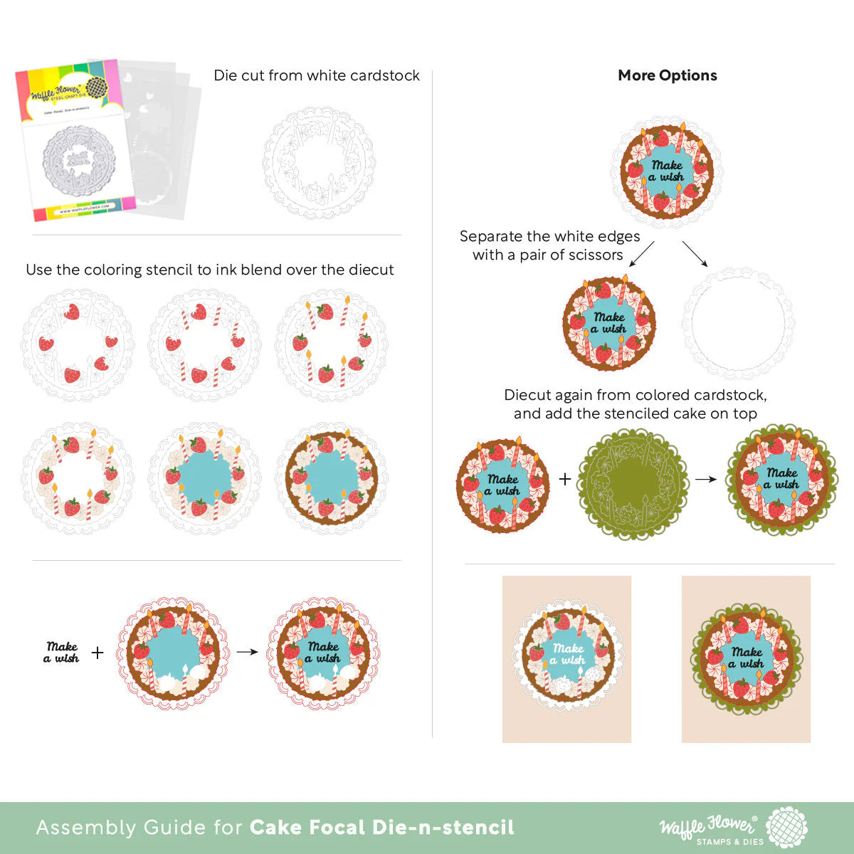 Waffle Flower Craft Cake Focal Die-n-stencil