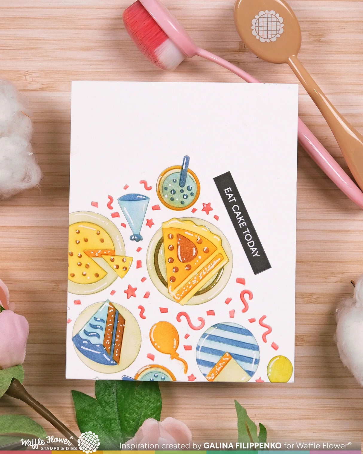 Waffle Flower Cake Time Texture Die