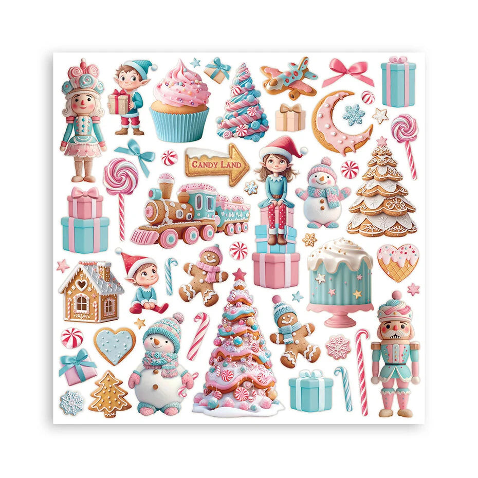 Stamperia Candy Christmas 12x12 Inch Paper Pack Maxi (Single Face) (SBBXLB27)