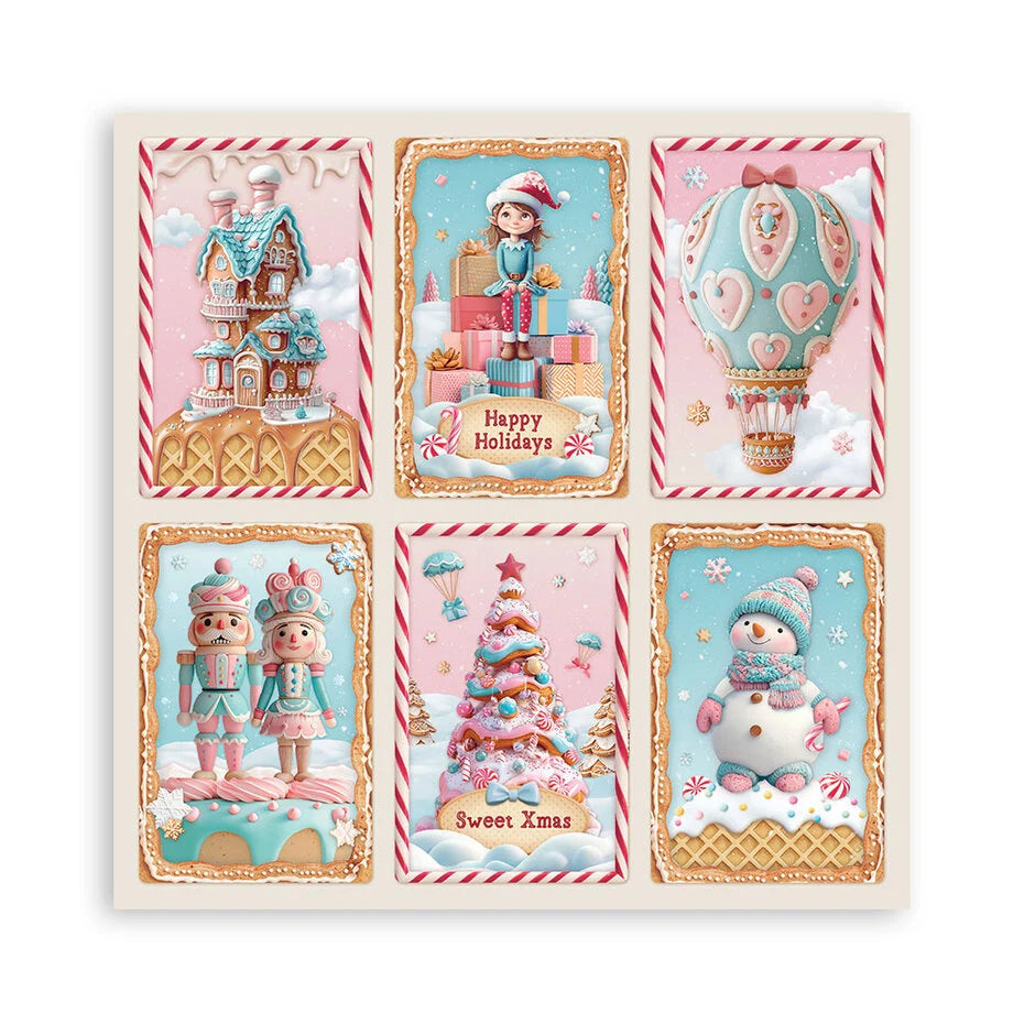 Stamperia Candy Christmas 12x12 Inch Paper Pack Maxi (Single Face) (SBBXLB27)