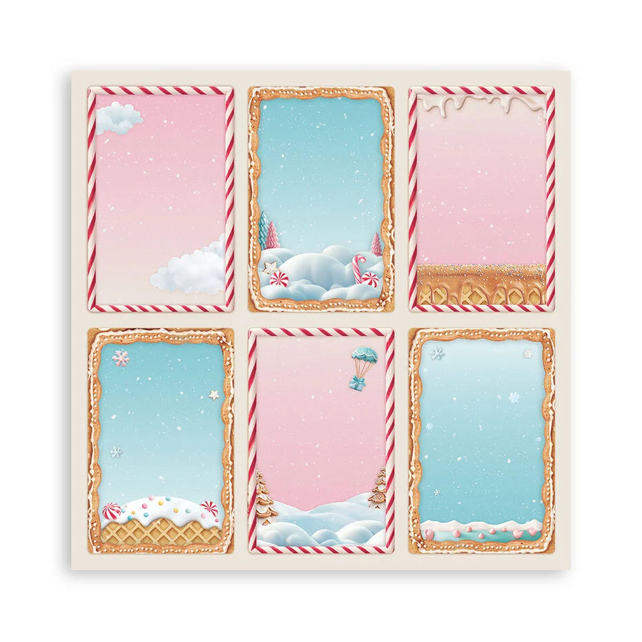 Stamperia Candy Christmas 12x12 Inch Paper Pack Maxi (Single Face) (SBBXLB27)