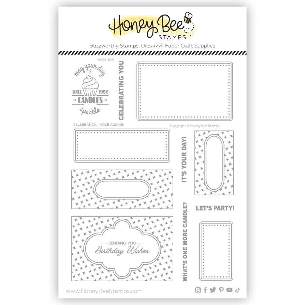 Honey Bee Stamps Celebration VGCB Add-On 6x8 Stamp Set
