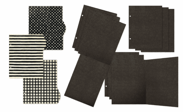 Graphic 45 Check Binder Album with Interactive Pages — Black - 4503316