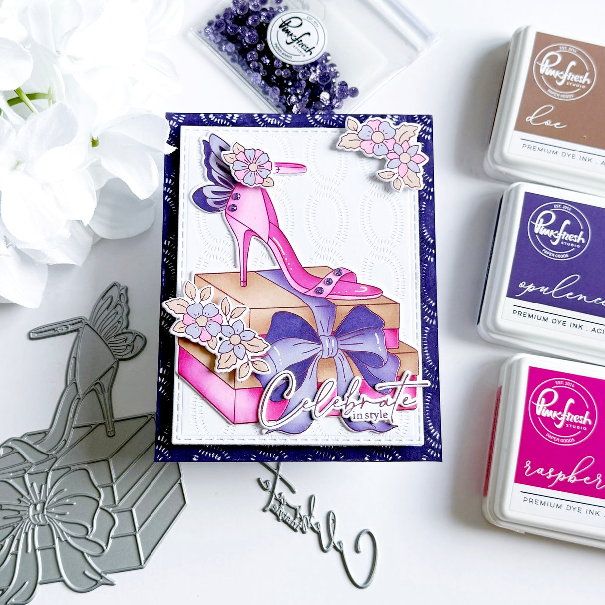 Pinkfresh Studio Step into Style Stamp, Die & Stencil Bundle