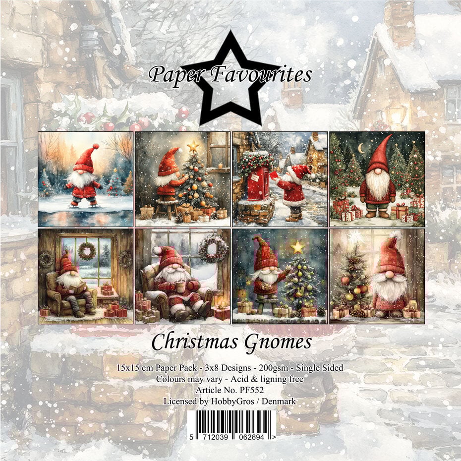 Paper Favourites Christmas Gnomes 6x6 Inch Paper Pad (PF552)