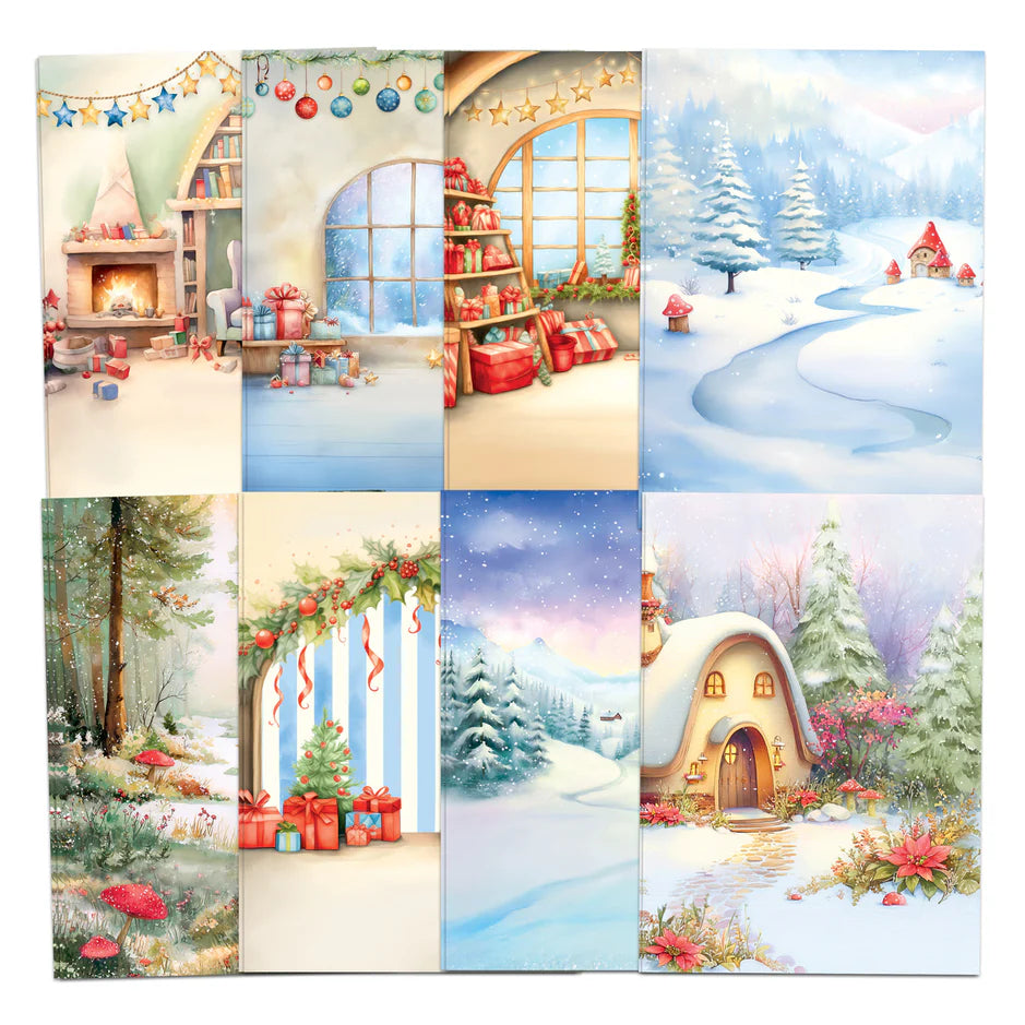 Katy Sue Designs Christmas Gnomes Scene Stash, 24 Sheets