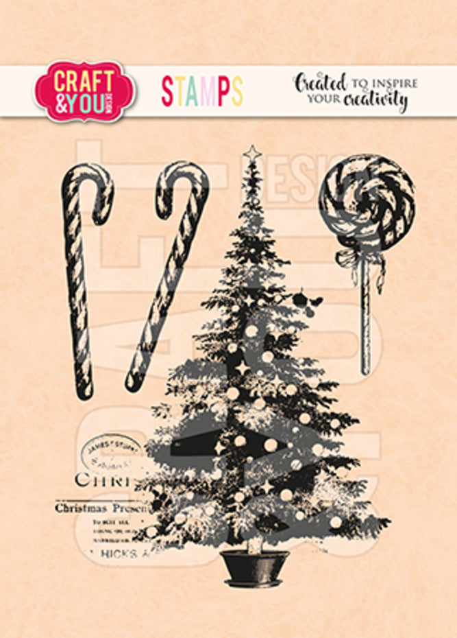 Craft & You Design Christmas Tree Stamps (CS053)