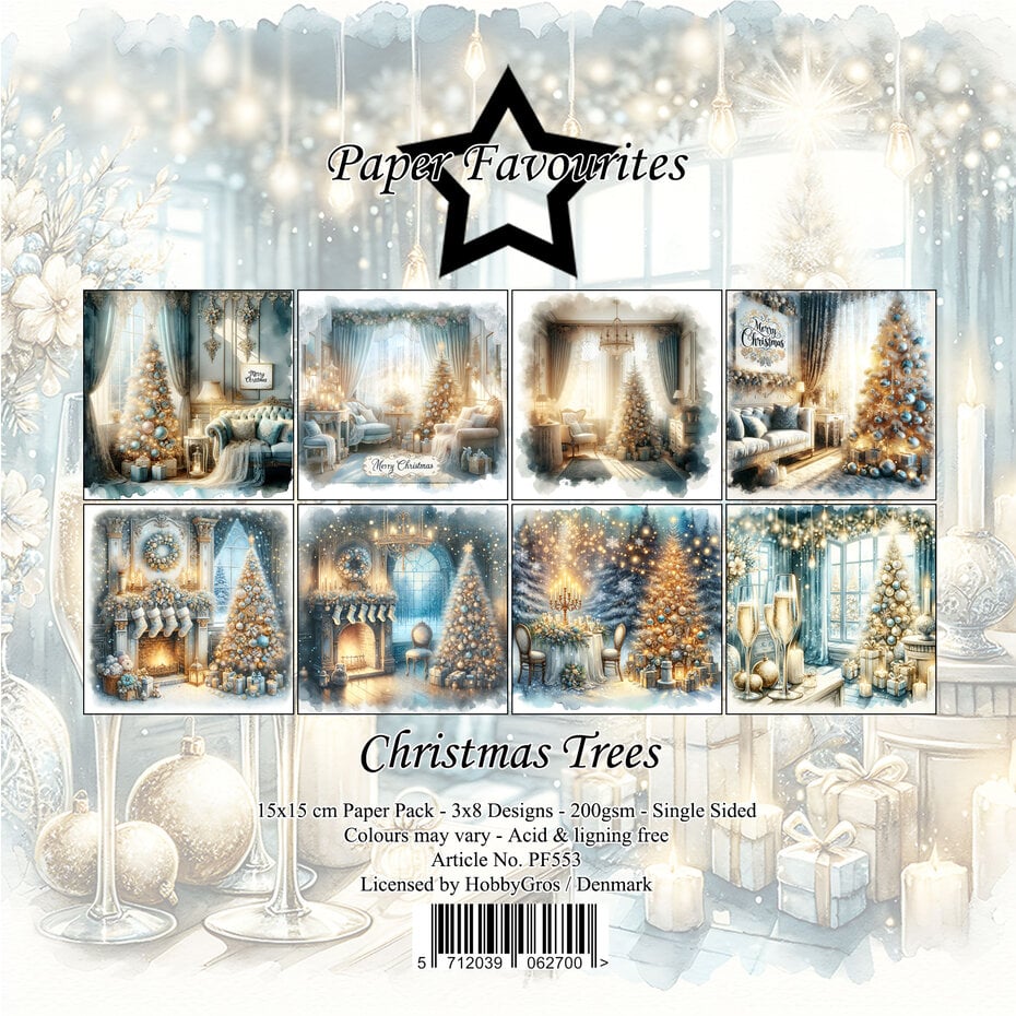 Paper Favourites Christmas Trees 6x6 Inch Paper Pad (PF553)