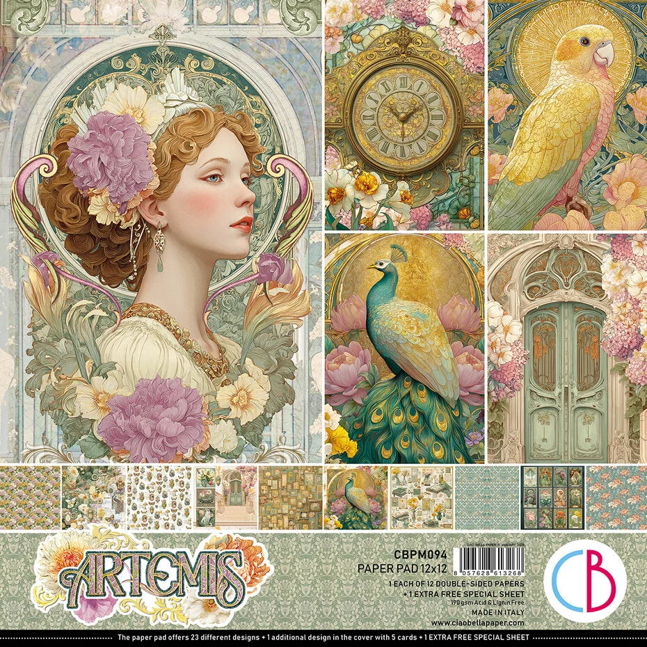 Ciao Bella Artemis 12x12 Inch Paper Pad (12pcs) (CBPM094)