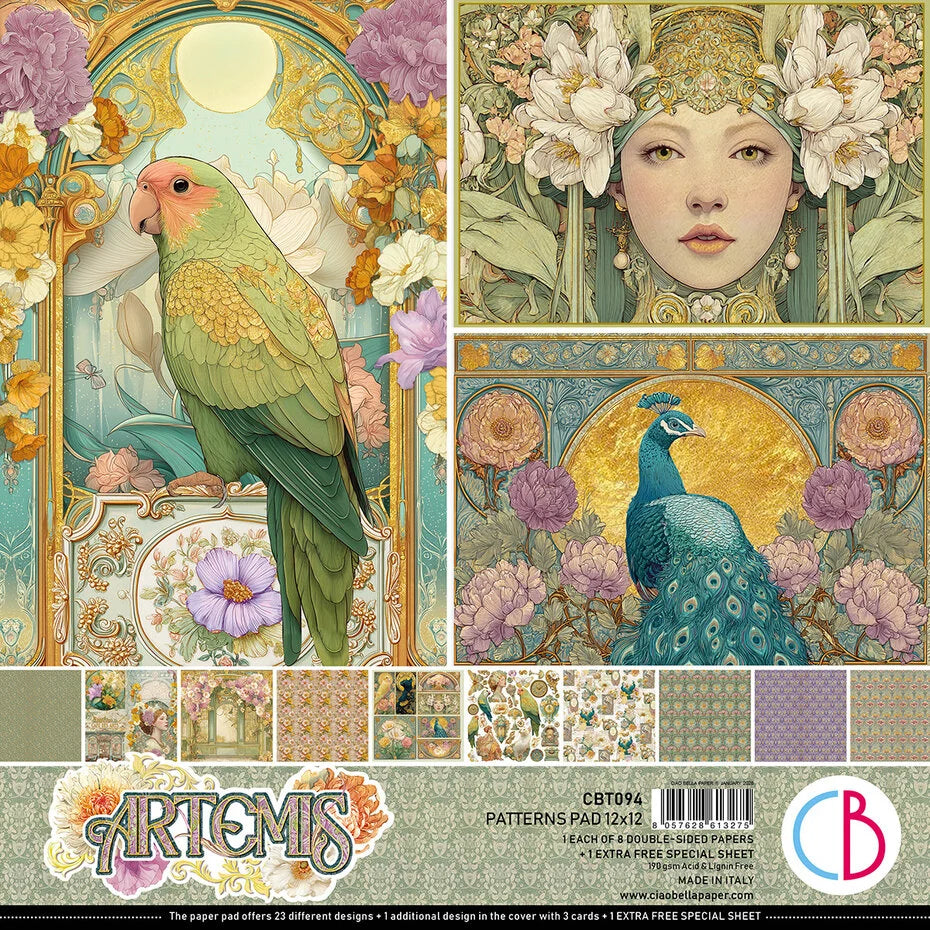 Ciao Bella Artemis 12x12 Inch Patterns Pad (8pcs) (CBT094)