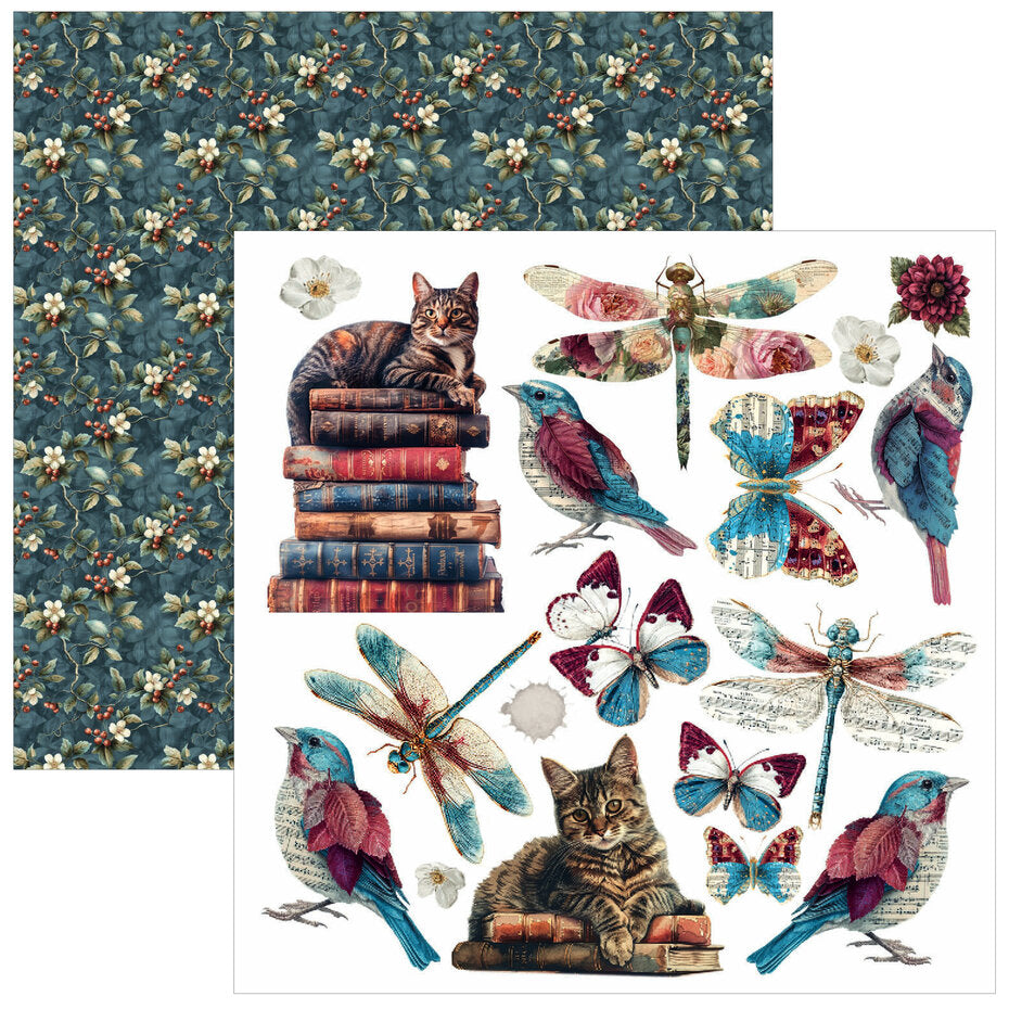 Ciao Bella Bohemian Burgundy 6x6 Inch Fussy Cut Pad (24pcs) - CBQE099