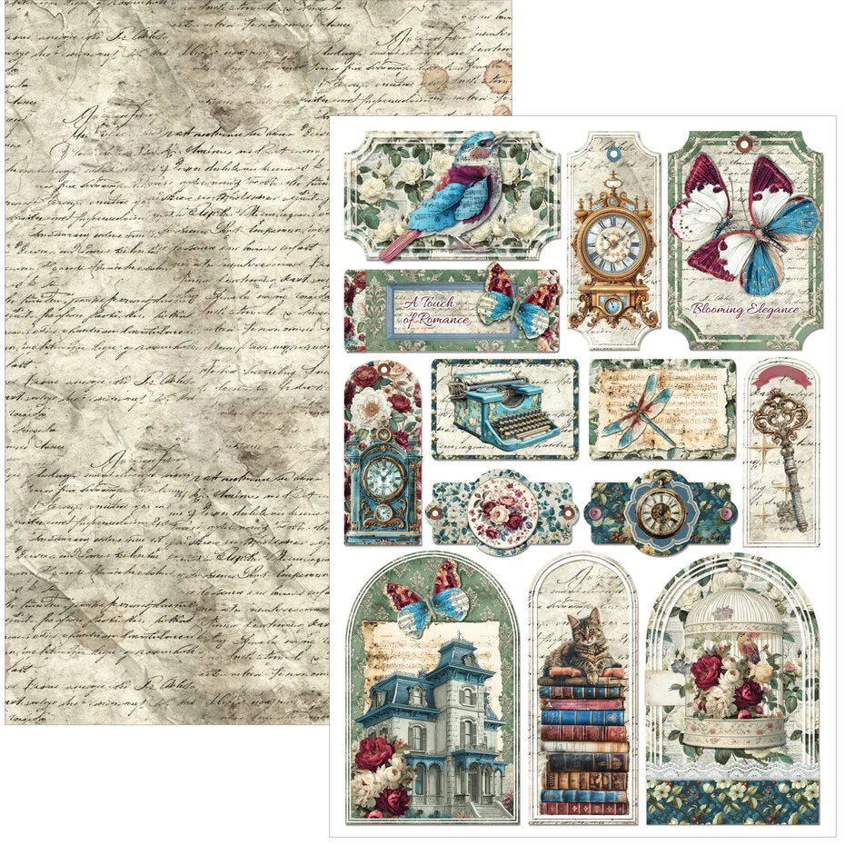 Ciao Bella Bohemian Burgundy A4 Creative Pad (9pcs) - CBCL099