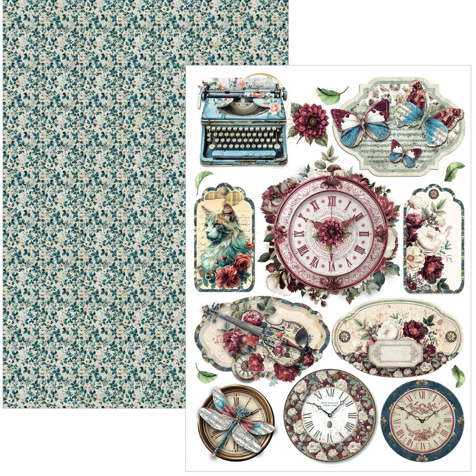Ciao Bella Bohemian Burgundy A4 Creative Pad (9pcs) - CBCL099