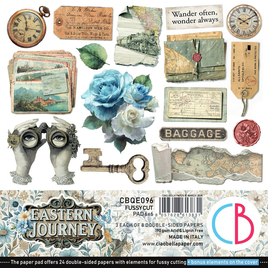 Ciao Bella Eastern Journey 6x6 Fussy Cut Pad (CBQE096)